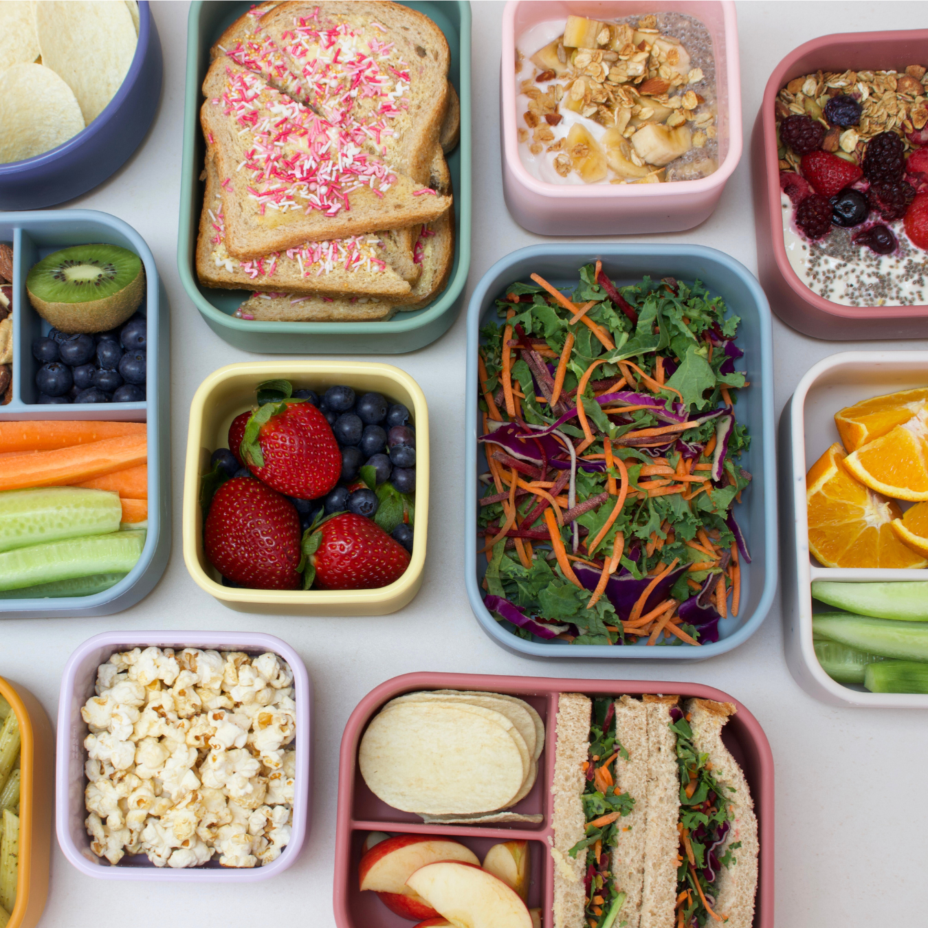 Rectangle Lunch Box Bundle - Set of 4