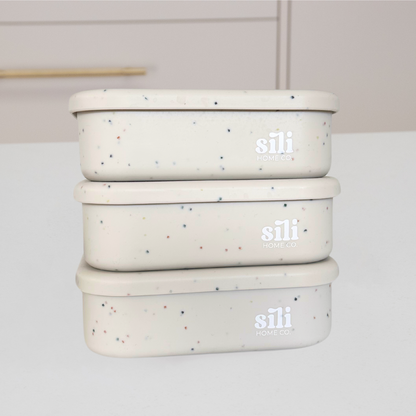 Sili Speckled Rectangle Lunch Box Bundle