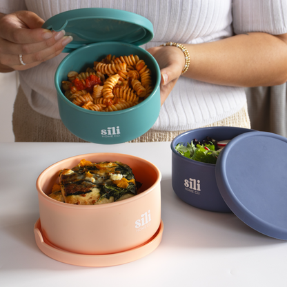 Sili Round Lunch Box - Aqua