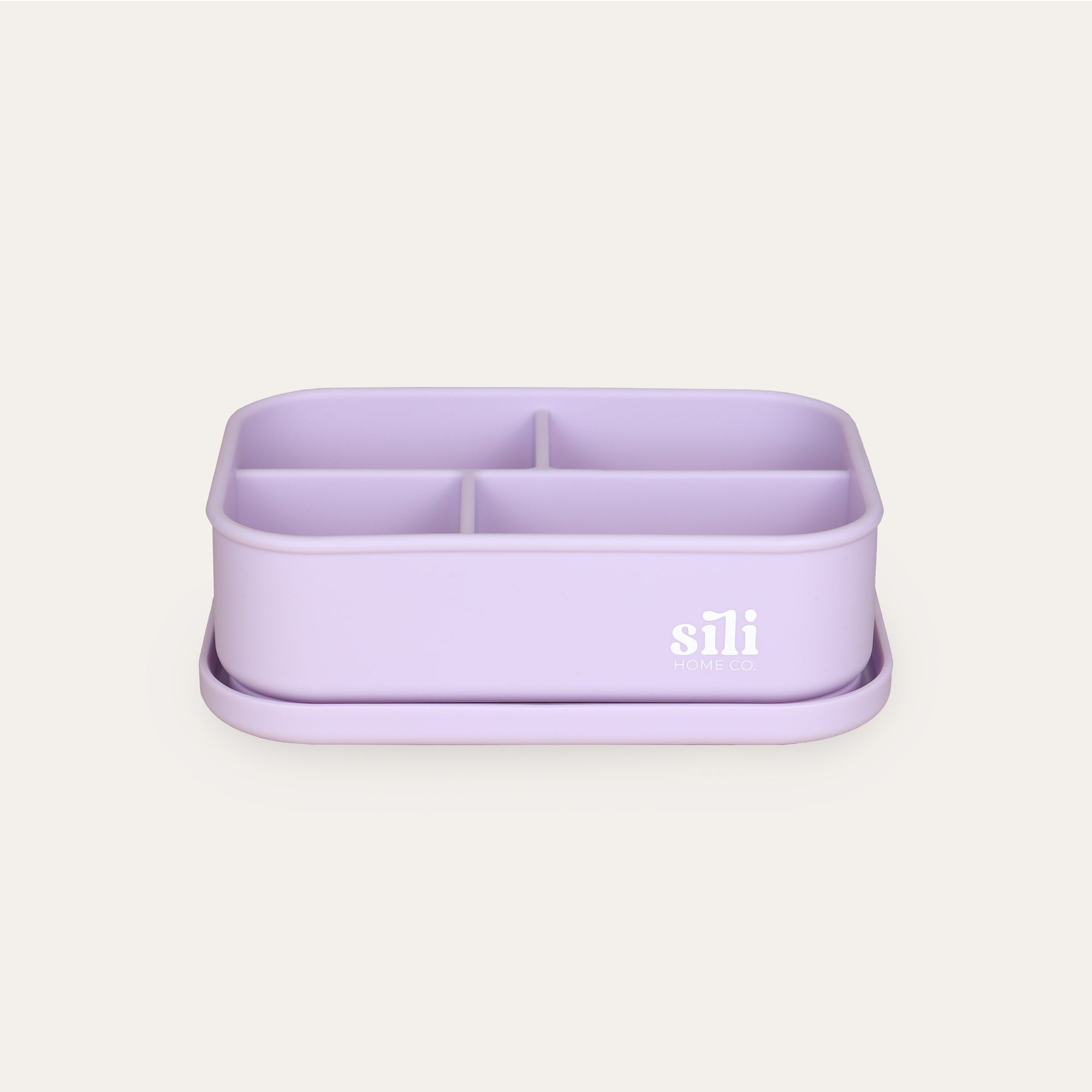 purple lunch box with 4 compartments
