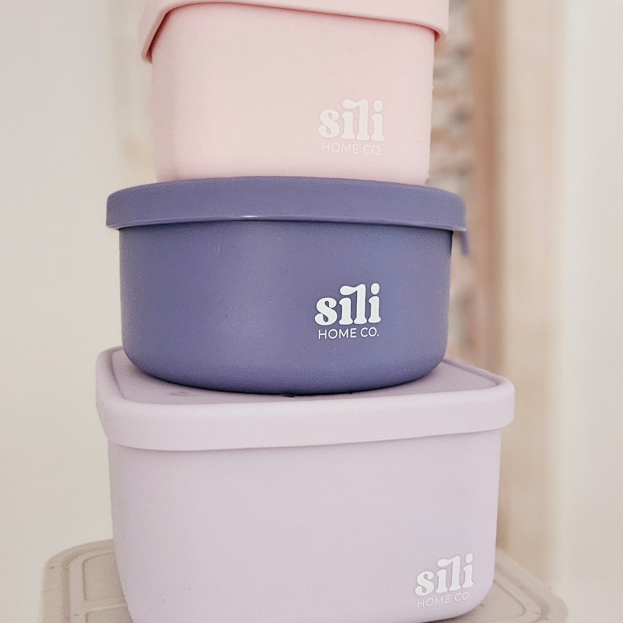 Sili Round Lunch Box - Purple