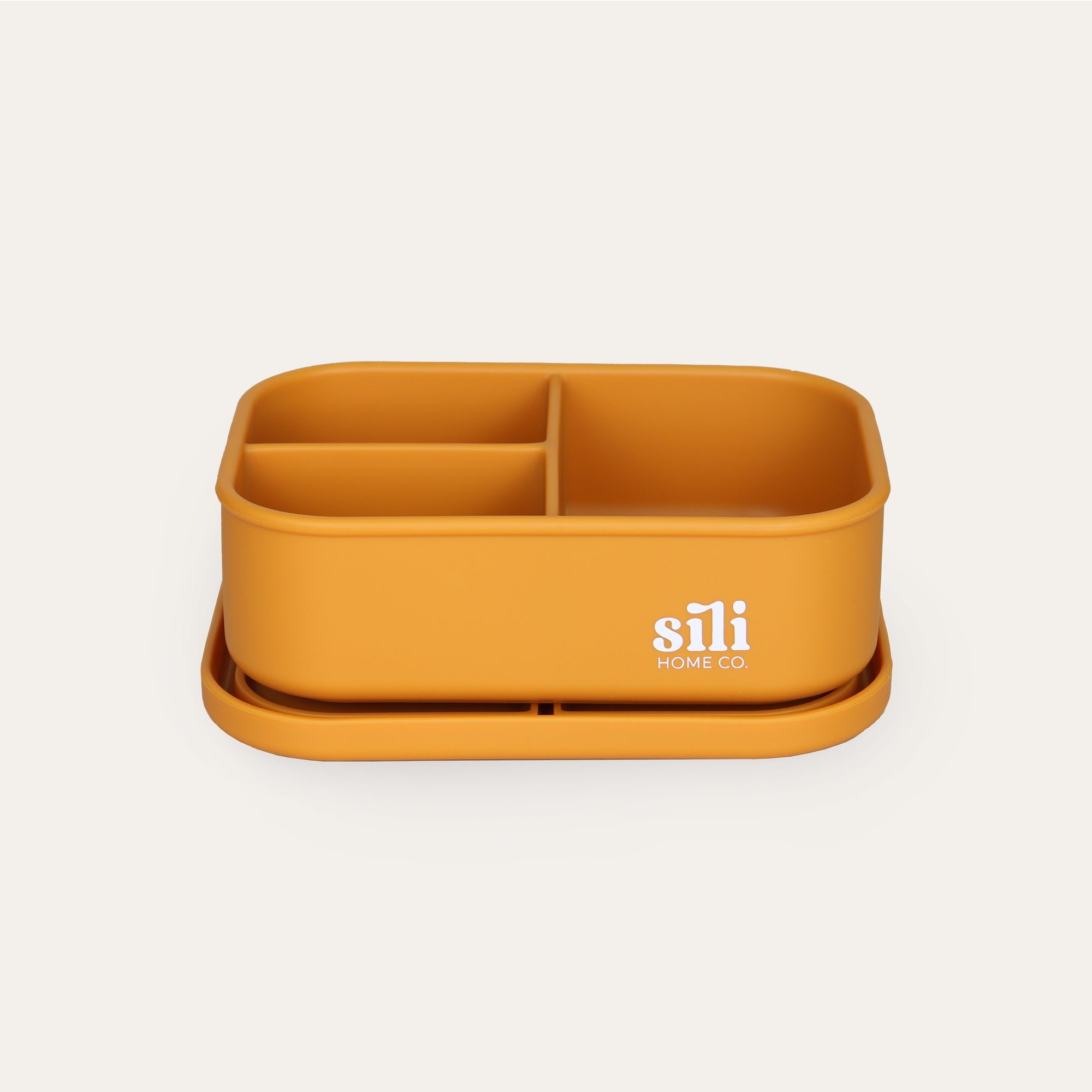 Orange divided bento lunch box