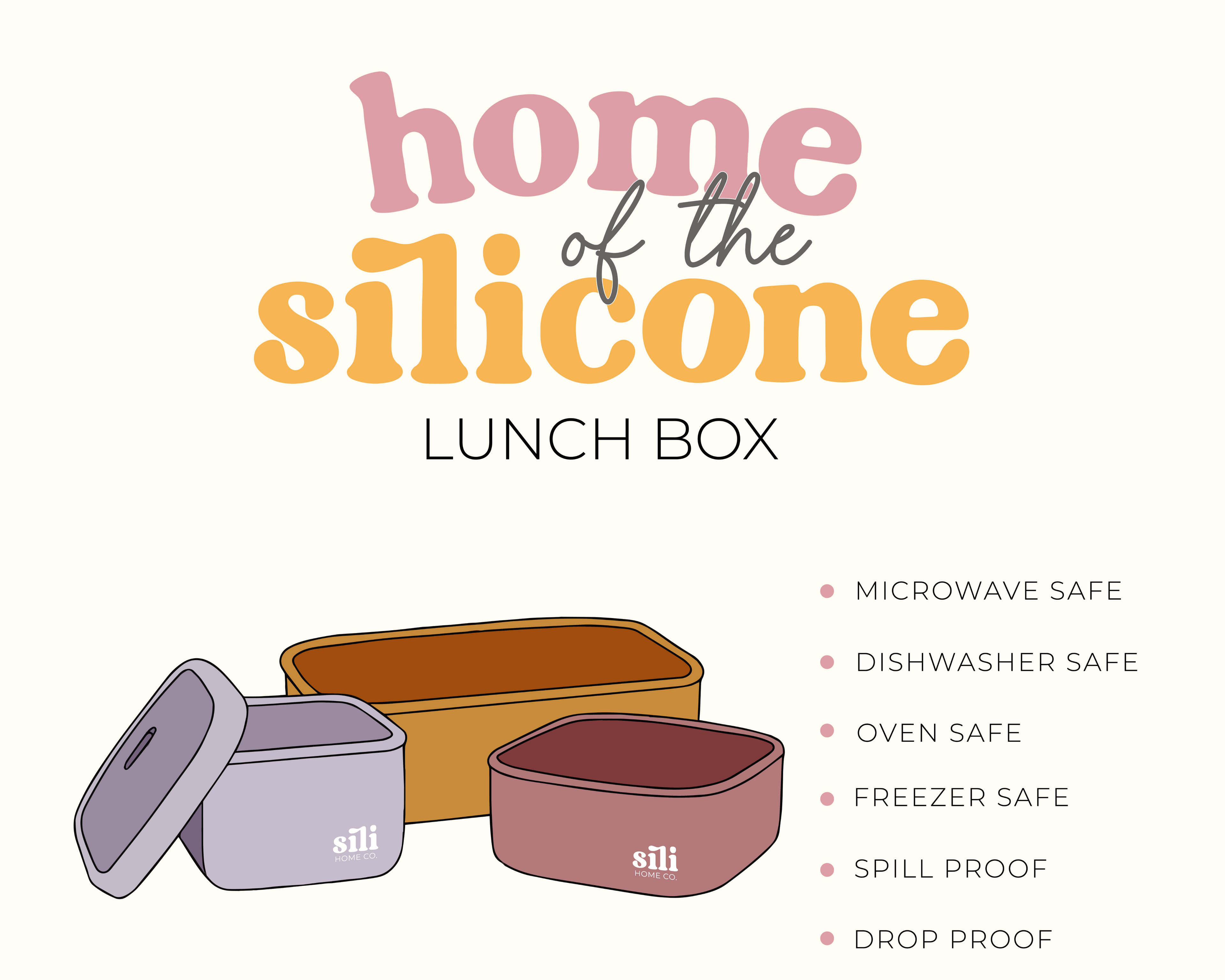 Silicone Bento Lunch Box  Reusable, Eco-Friendly Food Containers – Sili  Home Co.